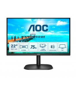 AOC B2 22B2H/EU LED display 54,6 cm (21.5") 1920 x 1080 pikseļi Full HD Melns
