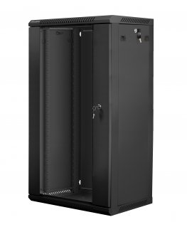 Lanberg WF01-6422-10B rack cabinet 22U Wall mounted rack Black