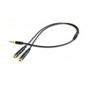 Gembird !Adapter audio microphon 3.5mm mini Jack/4PIN/0. audio cable 0.2 m 2 x 3.5mm Black Gembird !Adapter audio microphon 3.5mm mini Jack/4PIN/0. audio cable 0.2 m 2 x 3.5mm Black
