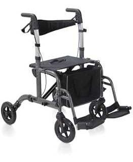 Uniprodo Reabilitacinė vaikštynė 2 viename su vežimėlio funkcija, sulankstoma su krepšiu iki 136 kg