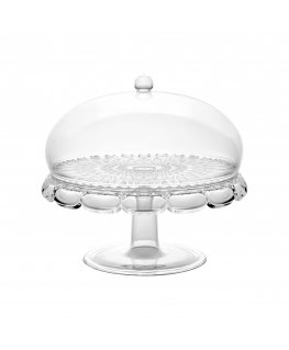 Guzzini VANITY Kuchenplatte mit Fuß und Haube Clear