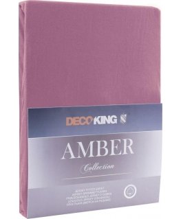 Paklodė DecoKing Amber, alyvinė, 120x200 cm, su guma