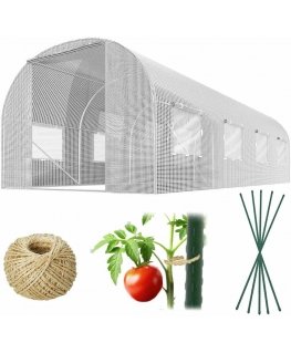 Туннель садовый 3 x 4,5 м (13,5 м2) белый Тонкий