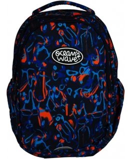 Oceans Wave Backpack OCW SECUNDARY Orange LIQUID, 45.5 x 20 x 35 cm
