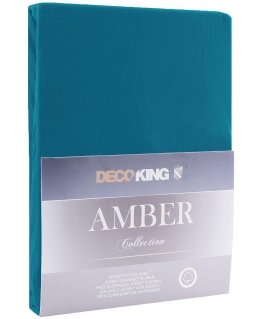Paklodė DecoKing Amber Mėlynas safyras, 240x200 cm, su guma