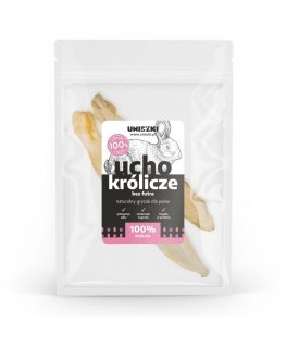 UNISZKI Rabbit ear without fur - dog treat - 2 pieces