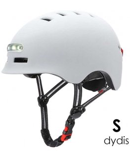 Beaster Scooter Helmet Beaster BS02HWS, Size S, white, with LED lights