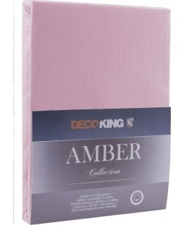 Paklodė DecoKing Amber, alyvinė, 120x200 cm, su guma