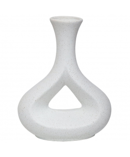 Ваза керамическая Drop 15x8x20см, белая