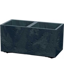 Сиерра Кейс Бетон Эффект вазон 57 x 29 x 29 см антрацит PROSPERPLAST