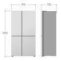 LG GSLC41PYPE side-by-side refrigerator Freestanding 641 L E Silver