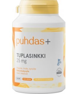 Puhdas+ Tuplasinkki 25 mg 120kaps