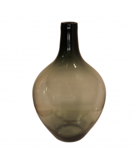 Oem stikla vāze 32x50 cm, dūmakaini pelēkā krāsā