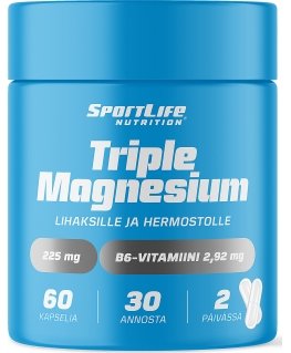 SportLife Triple Magnesium 60 capsules, 80 g