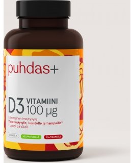 Pure D3 vitamin, 100 µg, 120 capsules