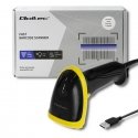 Qoltec 50860 barcode reader Handheld bar code reader 1D Laser Black, Yellow