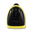 Qoltec 50860 barcode reader Handheld bar code reader 1D Laser Black, Yellow