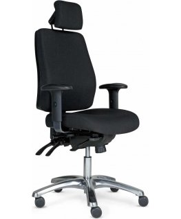 Toplux Pro 40 - office chair with neck support and armrests, black