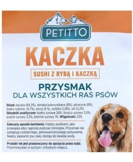 PETITTO - Sushi Lampaanliha ja Kala - herkku koiralle - 500g