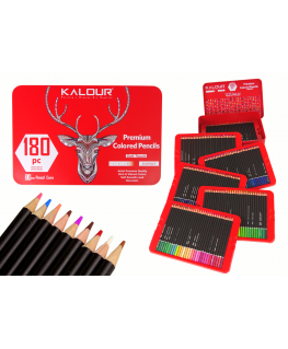 Lean Kreidelių rinkinys Kalour, raudonas, 180 vnt.