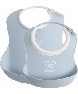 BabyBjörn Baby Bib - bib, 2 pcs, Powder blue