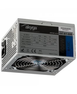 Akyga AK-B1-600 блок питания 600 W 20+4 pin ATX ATX Серый