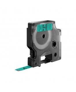DYMO D1 Standard - Black on Green - 9mm
