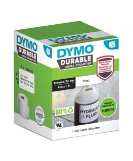 DYMO Durable Valkoinen Itse kiinnittyvä tulostintarra