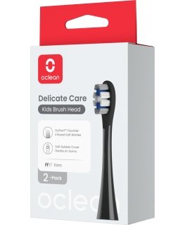 Oclean Delicate Care Kids lasten harjaspäät, 2 kpl, musta
