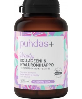 Puhdas+ Beauty Kollageeni & hyaluronihappo 120 kaps