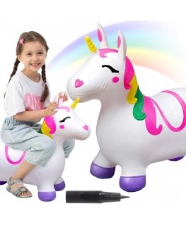 WOOPIE Guminis guminis šokliukas Üksikhobune Valge + Pump