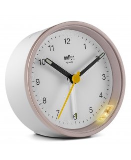 Braun BC12 Kvarca modinātājpulkstenis Rozā, Balts