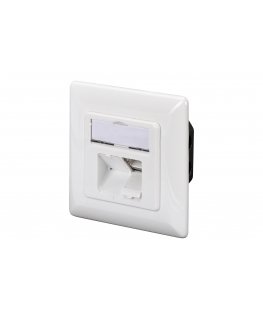 Digitus CAT 6A class EA network socket, design-compatible, shielded, flush-mounted