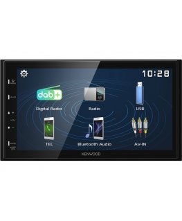 Kenwood Electronics DMX129DAB car media receiver Black 64 W Bluetooth