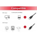 Equip USB 2.0 Type A to Type B Cable, 2.0m, Black