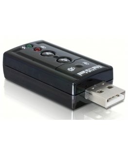 DeLOCK 61645 гендерный адаптер USB 2.0 2x 3,5 Черный