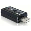 DeLOCK 61645 kaapelin sukupuolenvaihtaja USB 2.0 2x 3,5 musta