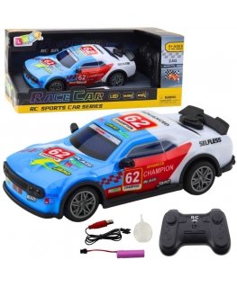 Lean Toys Remote Control Car with LED Lights and Fog Effect 1:22