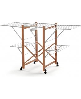 ARREDAMENTI GABBIANO Drying rack on wheels - 175 x 67 cm, Brown