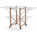 ARREDAMENTI GABBIANO Drying rack on wheels - 175 x 67 cm, Brown ARREDAMENTI GABBIANO Drying rack on wheels - 175 x 67 cm, Brown