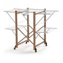 ARREDAMENTI GABBIANO Drying rack on wheels - 175 x 67 cm, Brown ARREDAMENTI GABBIANO Drying rack on wheels - 175 x 67 cm, Brown
