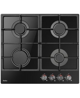 Amica PGCA6100APB pliidiraud Must Sisseehitatud 59 cm Gaas 4 tsoon(id)