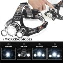 Galvas Lukturis, Priekšējā lampa. 3x LED CREE Spuldzes, Spēcīga