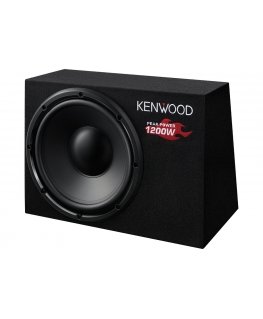 Kenwood Electronics KSC-W1200B zemo frekvenču pastiprināšanas sistēma automobilim Iepriekš ielādēts basu skaļrunis 300 W