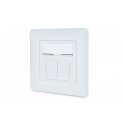 Digitus CAT 6A Class EA Network Outlet, Design-Compatible, Shielded, Flush Mount