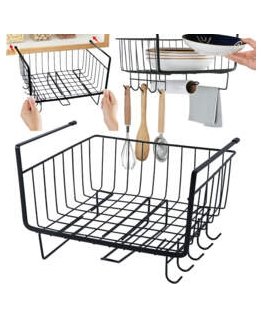 Juoda dviguba sieninė lentyna 340x118x325mm