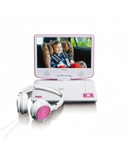 Lenco DVP-910 Portable DVD player Convertible 22.9 cm (9") Black, Pink