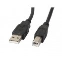 Lanberg CA-USBA-11CC-0018-BK USB кабель USB 2.0 1,8 m USB B Черный