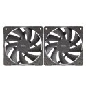 Mars Gaming MFPROX2 computer cooling system Computer case Fan 12 cm Black 2 pc(s)