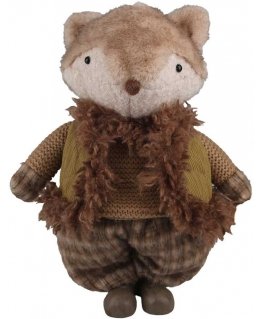 Dekoracija FAB ROBIN H37.5cm, lapės spalvos, žalia